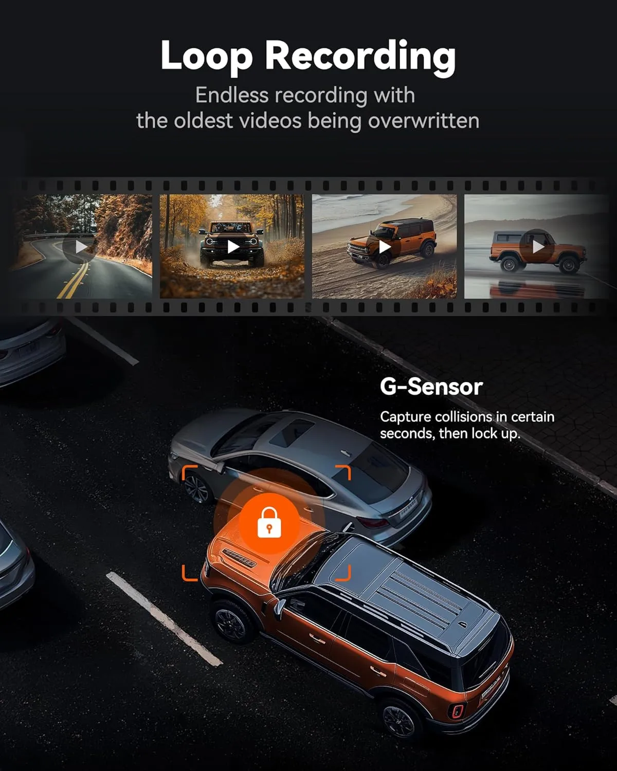 4K Mirror Dash Cam Front and Rear – 12" Smart Rear View Mirror Dash Camera with WiFi & GPS - Image 7