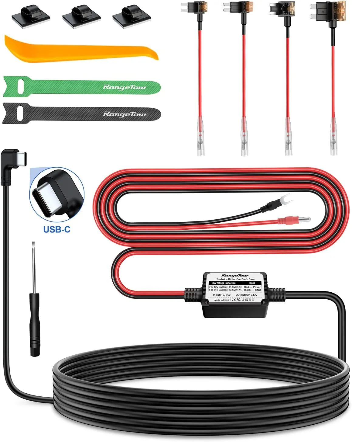 USB-C Dash Cam Hardwire Kit