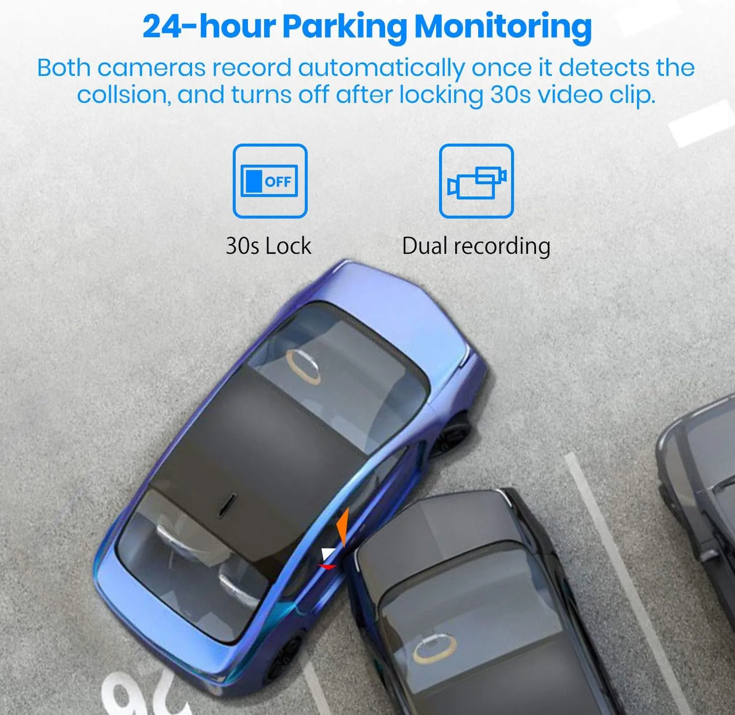 OEM Mirror Dash Cam Front and Rear – 1080P Smart Rear View Mirror with GPS & Parking Mode - Image 6