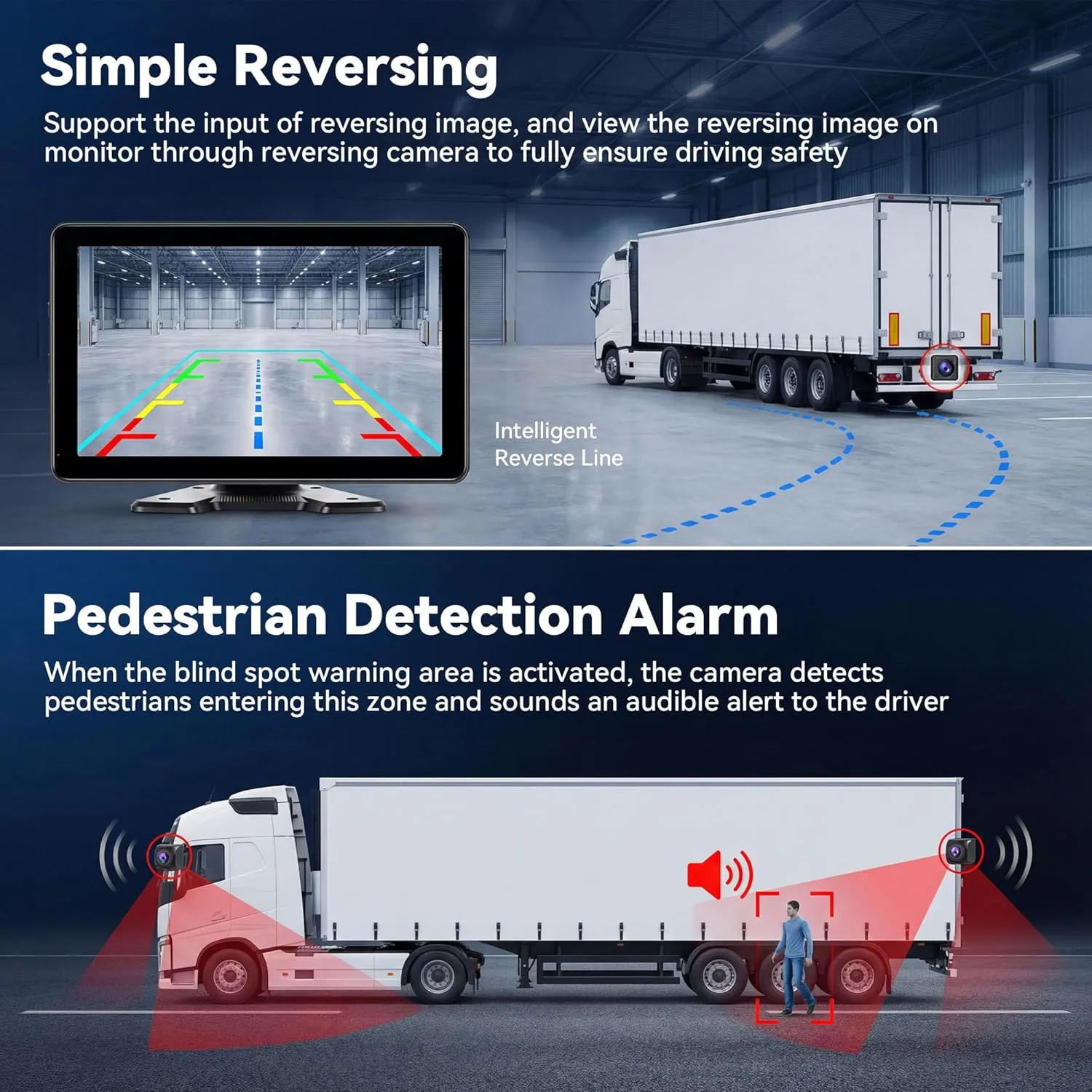 10.1 Inch Quad Split Screen Reversing Camera Kit - Image 5