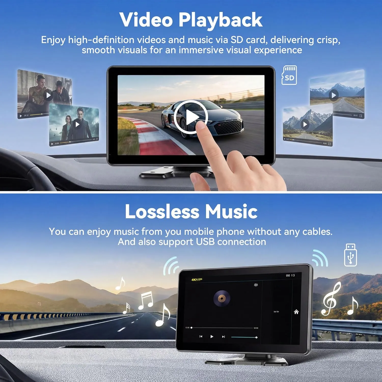 10.1 Inch Quad Split Screen Reversing Camera Kit - Image 9